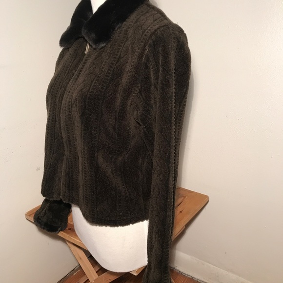 BC Clothing Co. Crop Fleece Zip Up Sweater Jacket-Size MP - Picture 7 of 10